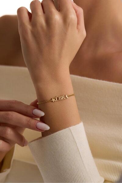 Tufanlar Kuyumculuk 14 Ayar Kişiselleştirilebilir İsim Plaka Altın Kolye