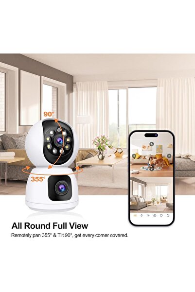 Alim Smart Security Camera WiFi & SIM 360° Dual Lens 4MP Full HD (ALIM)