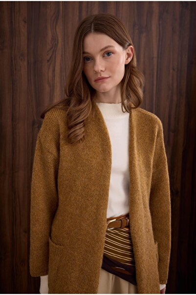 HEQA Cardigan din alpaca muștar