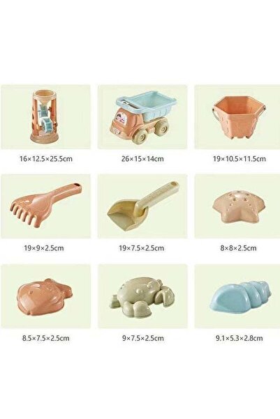 Generic Beach Toys for Kids , 9 Piece Sand Toys Set Kids Sandbox Toys Includes Water Wheel Shovel Beach Toy