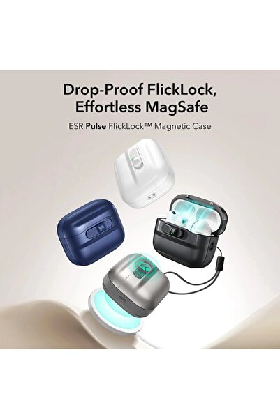 ESR Apple AirPods Pro 3 Pulse Magnetic FlickLock Case, white