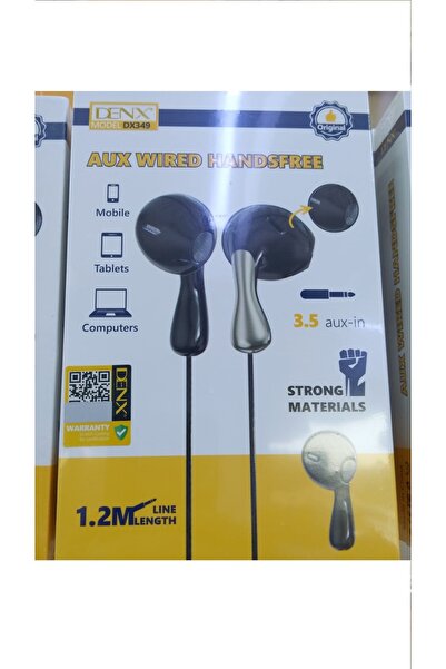 Denx Earphone with microphone control and 20kHz frequency response for mobile phones, 1.2m length DX349