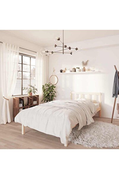 vidaxl 810067 Bed Frame without Mattress Solid Wood 90x200 cm