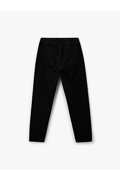 Koton Cotton Pocketed Regular Fit Lace-Up Waist Jeans