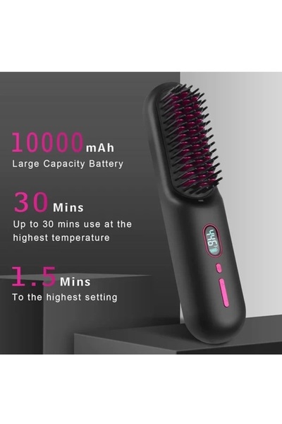 1way مشط شعر كهربائي متنقل بدون سلك لتصفيف الشعر