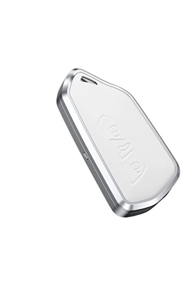 OEM White aluminum and leather key case for VW Golf 8 / Skoda Octavia A8 / SEAT Leon MK4