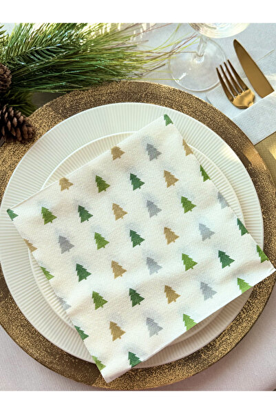 Mank Șervețele de masă festive Just Trees Textile Touch / 40 x 40 cm / 12 buc