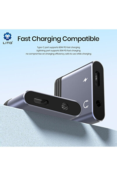 Lito Type-C to 3.5 mm audio adapter, LA04T, black