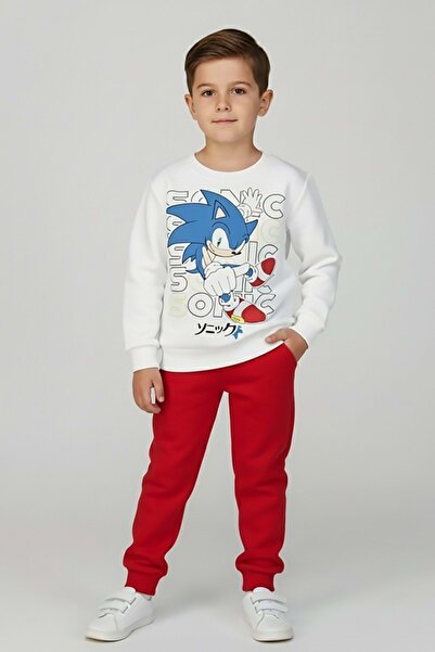 ww waka waka kids store Boy's Sonic Printed Color Tracksuit Set