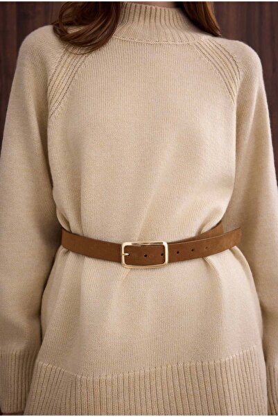 HEQA Turtleneck Basic Sweater Butter