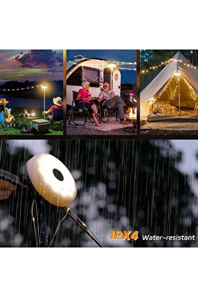 Generic Outdoor Camping String Lights - 4-in-1 Multi-functional Portable String Lights (Colourful)