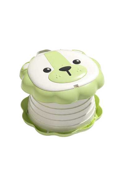 Timebox Toaletă pliabilă portabilă pentru copii, design compact pentru călătorii, ușor de transportat, ideală pentru mașină/excursii, verde