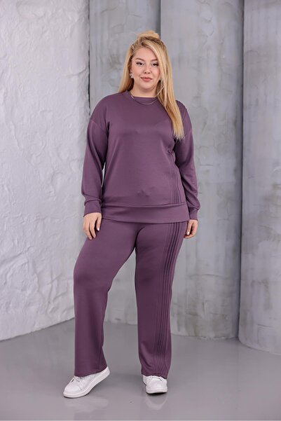 Siyezen Plus Size Modal Suit with Side Ties