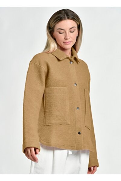Deha Women's Jacket, beige, 80% wool, size M (INTL)