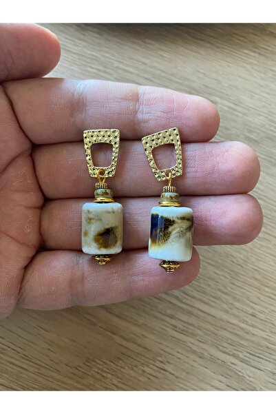 dela otantik Handmade Ceramic Dangle Earrings – Bohemian Authentic Ethnic Design Bijouterie Jewelry - Ceramic Earrings