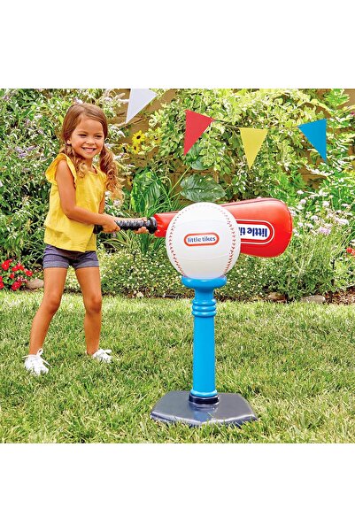 Little Tikes Totally Huge Sports T-Ball Set, 8-inch ball, Inflatable bat with plastic handle