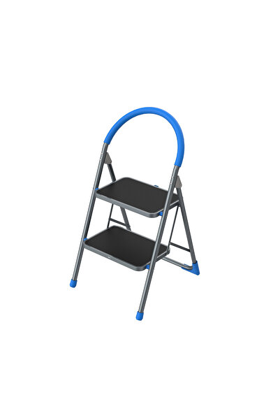 Genel Markalar 2 BASAMAKLI ÇELİK KATLANIR YER KAPLAMAZ MERDİVEN TABURE 150 KG...