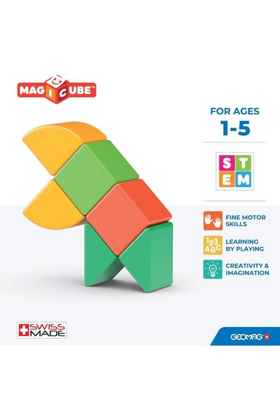 GEOMAG 200 Magnetic Toy, Green, Yellow, Orange