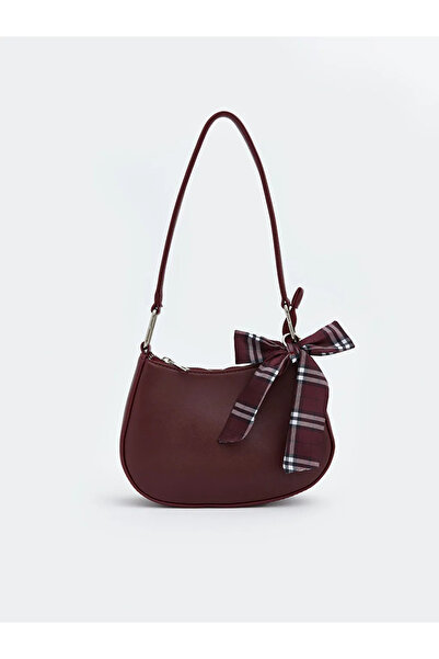 LC Waikiki LCW ACCESSORIES Claret Red Leather Look Γυναικεία τσάντα ώμου