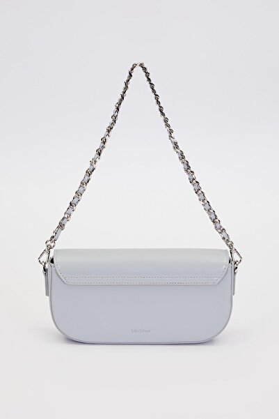 Levidor A.Blue Silver Lock Detailed Shoulder Bag