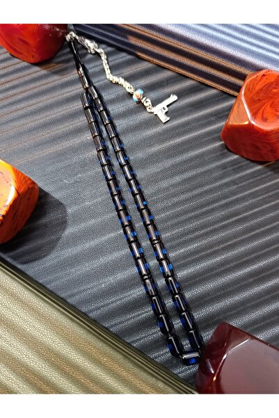 Anemore Collection Uçak Camı Tesbih – Mavi-Siyah Kesme Kesim