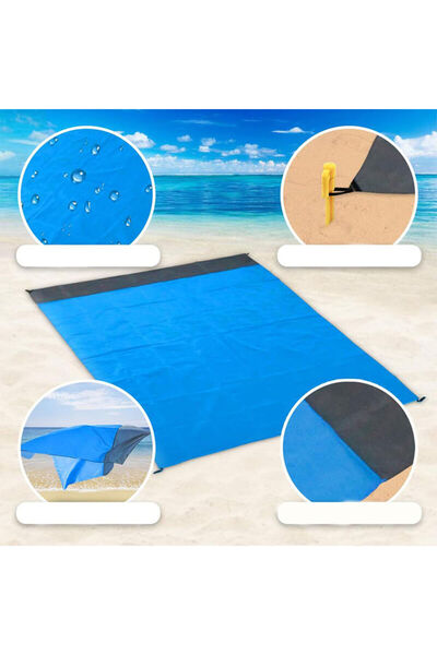 SMANIA Relaxnow Portable Beach Mat, Water-resistant Orange (200 × 210 cm)