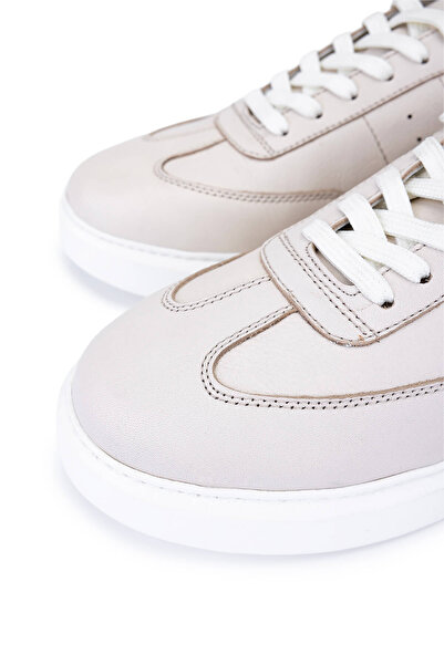 Tamer Tanca Men's Genuine Leather Beige Sneakers & Sports Shoes