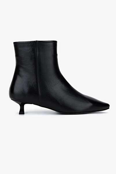 Valmenti Kadın Hakiki Deri Siyah Topuklu Bot