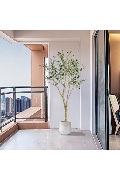 ZVEZVIA 180cm Artificial Olive Tree with Fruits for Indoor/Outdoor Modern Home & Office Decor - Perfect Gift