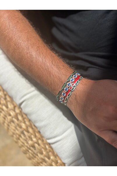 mitico jewellery Kai Gümüş Ayarlanabilir Unisex Bileklik