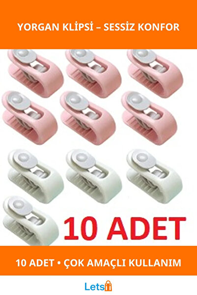 Letsii مشبك تثبيت اللحاف 10 قطع ملونة عملية