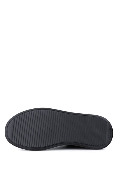 Tamer Tanca Men's Genuine Leather Black Sneakers & Sports Shoes