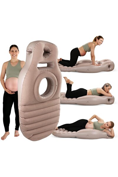 Saharaz Inflatable Pregnancy Pillow,Airbed/Float with Hole for Tummy,Gift for Pregnancy,165x70x25cm