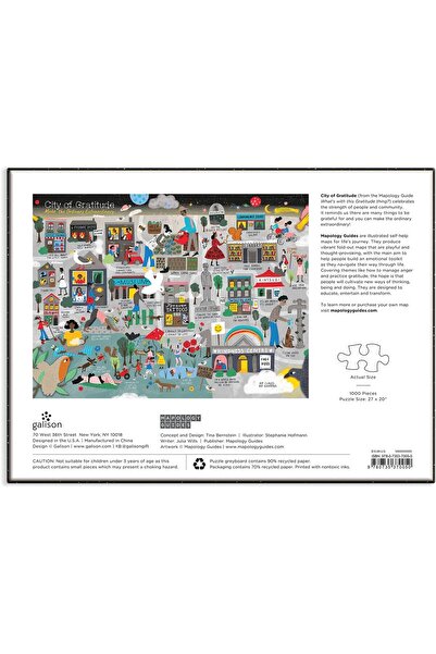Galison City of Gratitude Puzzle, 1000 Pieces, 27 x 20 inches