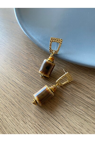 dela otantik Handmade Ceramic Dangle Earrings – Bohemian Authentic Ethnic Design Bijouterie Jewelry - Ceramic Earrings