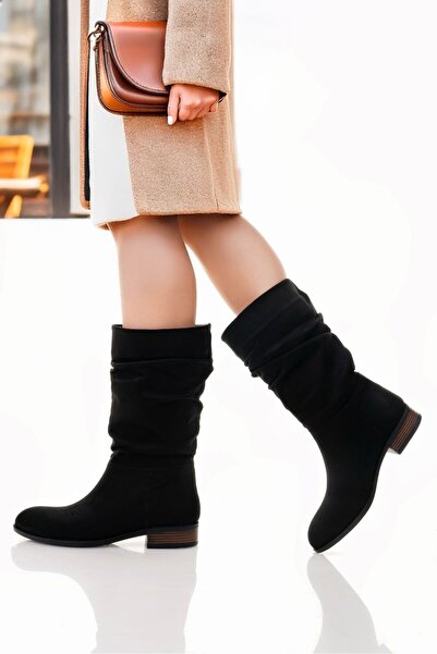 Zerenyus Plodi Premium Gusseted Black Suede Boots