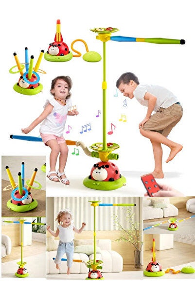 Generic 5-in-1 Music Jump and Hoop Toss Game Toy with Remote Control, Suitable as a Gift for Children