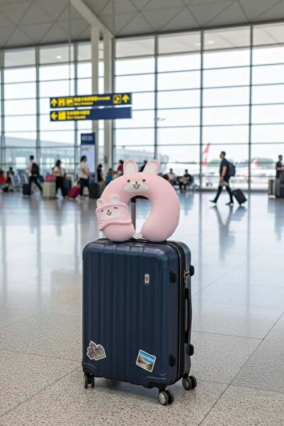 Miniso Sevimli Hayvan Serisi Uyku Gözlüklü Hafızalı Boyun Yastığı