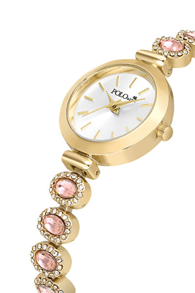 Polo Air Luxury Stone Cord Women's Wristwatch Gold Pink Color Pl-1574B4X