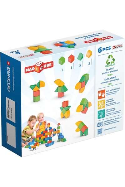 GEOMAG 200 Magnetic Toy, Green, Yellow, Orange
