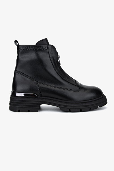 Valmenti حذاء كاجوال أسود من الجلد الطبيعي للنساء