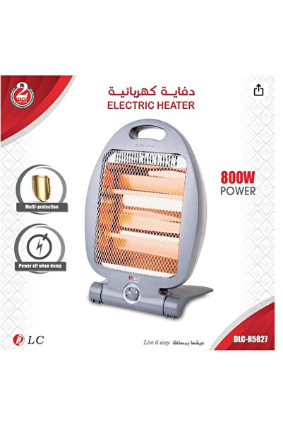 DLC سخان كهربائي مزود بشمعتين بالأشعة تحت الحمراء وإعدادات حرارة (800 واط)