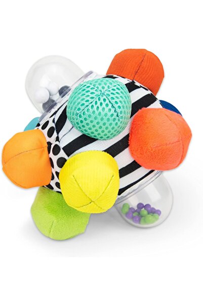 SASSY كرة ناتئة للتطوير - خشخيشة سهلة الإمساك للأطفال من عمر 6 أشهر فما فوق (...