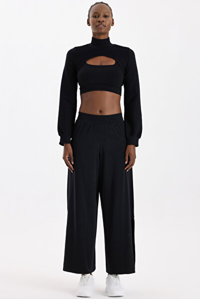 COMEUP χωρίς ραφές άνοιγμα Παντελόνι Μαύρο