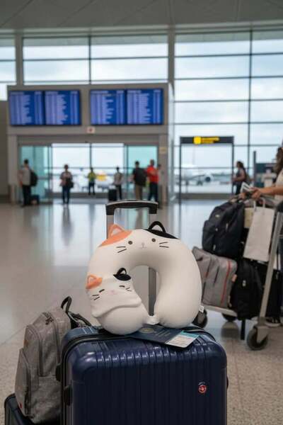 Miniso Sevimli Hayvan Serisi Uyku Gözlüklü Hafızalı Boyun Yastığı