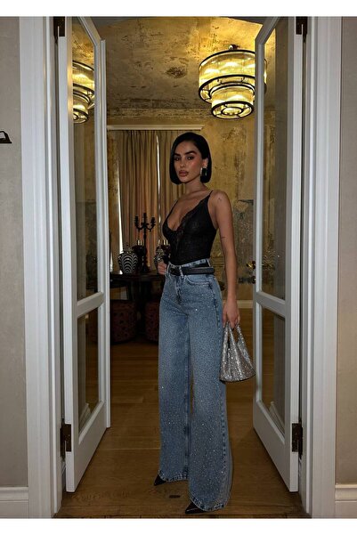 D'RECCY ΓΥΝΑΙΚΕΙΟ ΤΖΙΝ ΠΑΝΤΕΛΟΝΙ ΜΕ ΦΟΡΜΑ ΦΟΡΜΑΡΙΑΣ ΜΕ ΛΑΜΠΡΗ ΠΕΤΡΑ