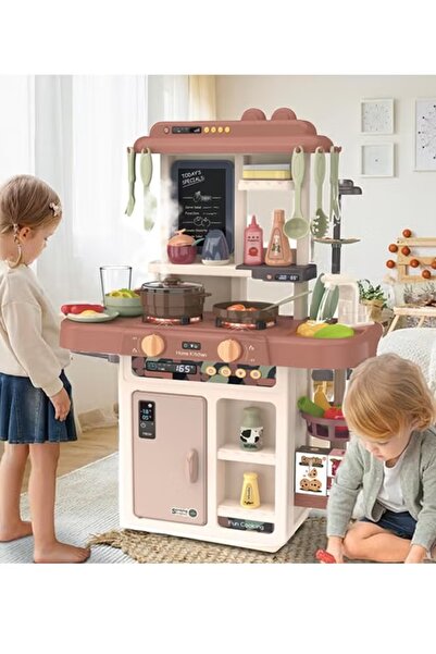 Generic 42 Pcs Kitchen Playset Kitchen Toys with Realistic Lights and Sounds Simulation Cooking Set