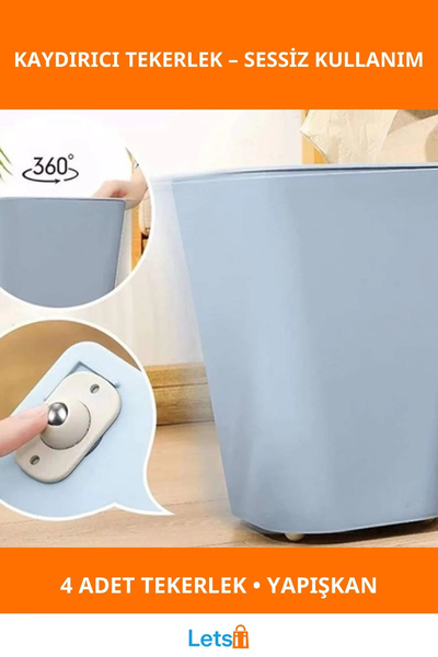 Letsii Küçük Dönel Tekerlekli Mobilya Eşya Kaydırma Taşıma Aparatı 4 Adet