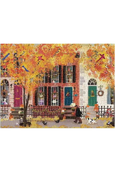 Galison Autumn in the Neighborhood 1000-Piece Jigsaw Puzzle - 27 x 20 in