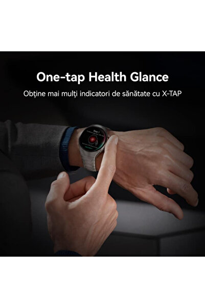 Huawei Ceas Smartwatch 5, 42 mm, Bluetooth, carcasă din oțel inoxidabil cu curea din compozit alb
